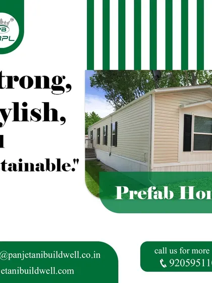 Our prefab homes are strong, stylish, and sustainable. This example of a manufactured home demonstrates a traditional aesthetic combined with the efficiency and quality control of prefabrication.