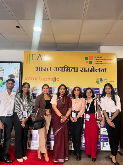 Networking with fellow entrepreneurs and professionals at the Bharat Entrepreneurship Summit. These connections are vital for creating more opportunities to promote health and nutrition in the corporate sector.