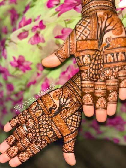 This gallery showcases a variety of my traditional designs. You'll find classic elements like peacocks, elephants, lotuses, and intricate jaali (net) patterns, all expertly crafted to create timeless beauty.