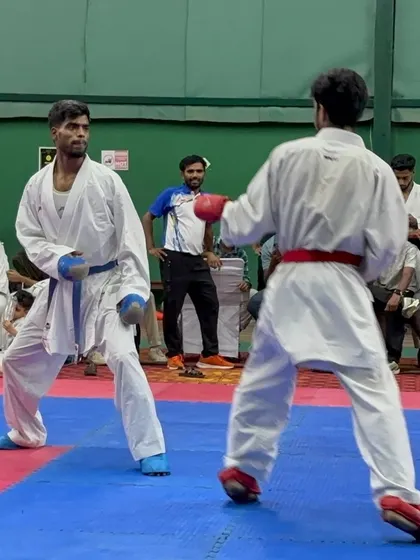 Action from the 2nd Victor Cup, where our senior student Harshit Pandey competes in an open challenge bout.