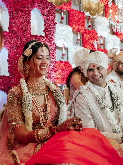 The joy on their faces says it all. We strive to create a wedding experience that is filled with happiness and laughter.