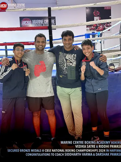 Two more national medals for the academy. Vedika Satre and Riddhi Pawase secured bronze at the CBSE National Boxing Championships. These girls are tough, skilled, and have a bright future ahead of them.