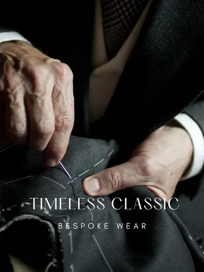 Suit yourself up in something timeless. This image of a tailor's hands at work represents the dedication and skill that goes into every single bespoke garment I create.