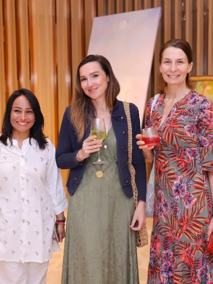 International visitors enjoying the 'Nature's Symphony' exhibition, reflecting the global appeal of our curated shows.