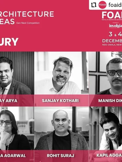 Our founder, Rachna Agarwal, was honored to be part of the eclectic jury for the Architecture Ideas competition at FOAID, a competition for young design professionals.