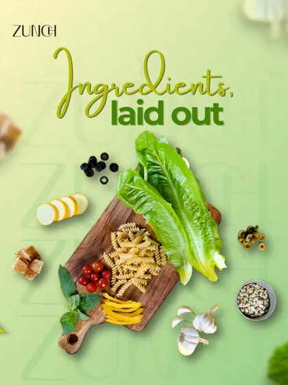 From individual ingredients to a complete meal. This is how our Pesto Piccolo bowl starts, with every component chosen for its freshness and flavor.
