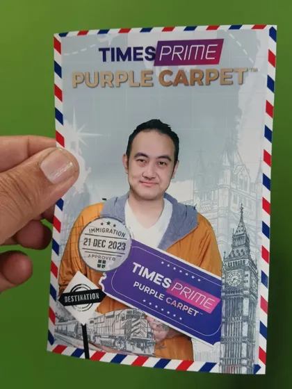 This AR-enhanced photo from the Times Prime Purple Carpet event includes a virtual animated prop. By blending real photos with augmented reality, we create a richer, more engaging and shareable souvenir.
