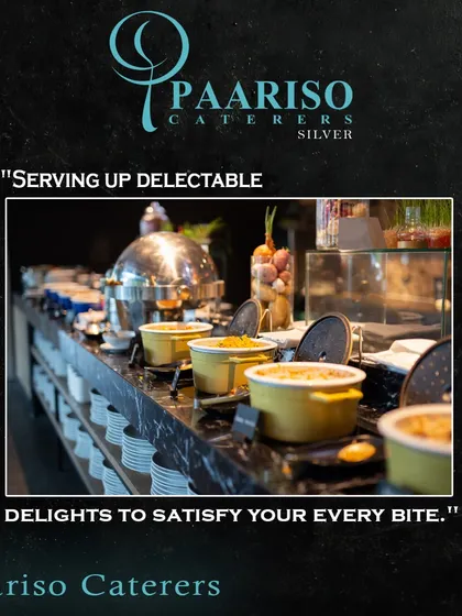 A closer look at our buffet counter, where we use a combination of ceramic pots and steel warmers to maintain the perfect temperature for each dish. This setup is both functional and aesthetically pleasing.