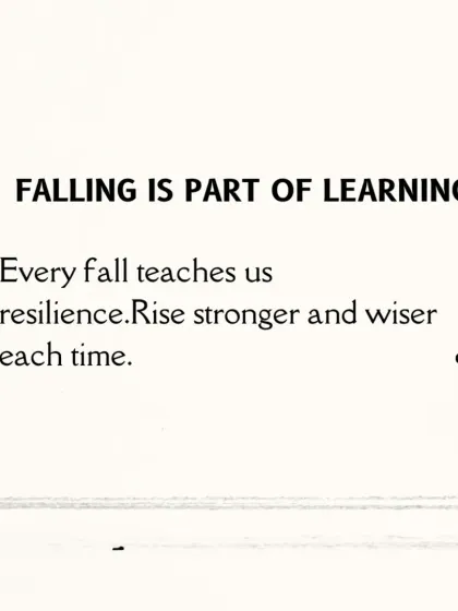 Falling is part of learning. In yoga, every time we lose our balance and fall, we learn resilience. It teaches us to rise stronger and wiser each time.