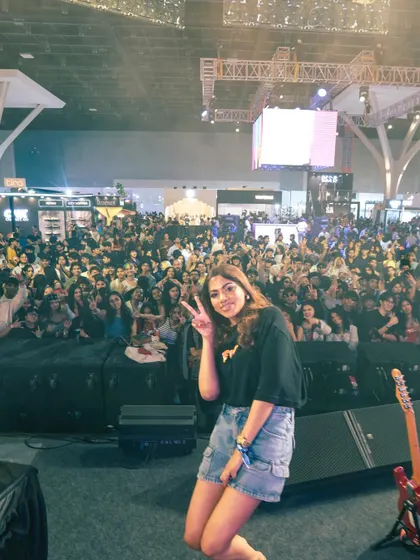 On stage at the All You Can festival, looking out at my fam. There’s no better feeling than connecting with a massive crowd that loves hip-hop as much as I do. This is what I live for.