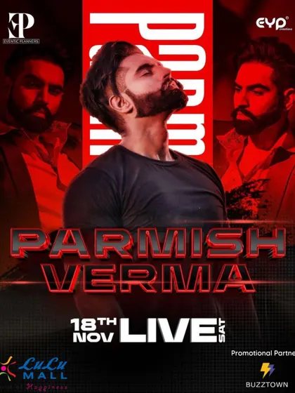Bringing the Punjabi superstar Parmish Verma for a massive live event at Lulu Mall, Lucknow. This poster shows my ability to secure major artists for large-scale public performances.