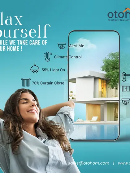 Relax and let us handle the details. Our app provides a comprehensive dashboard to control lighting, curtains, climate, and security, putting you in complete command of your home's comfort.