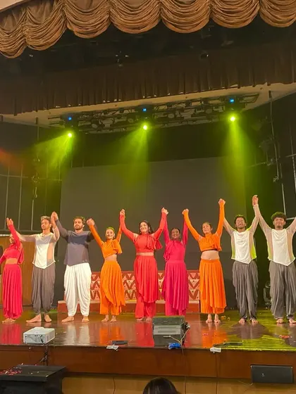 The final bow after a powerful contemporary performance at the India Habitat Centre. We are grateful for opportunities to collaborate and showcase our work on prestigious stages.