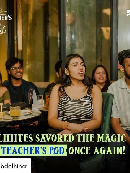 The audience at a Teacher's EOD event, completely engrossed in the performance. These events, in partnership with LBB Delhi, are all about creating a premium, relaxed, and magical atmosphere.