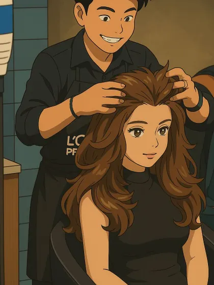 Another beautiful anime-inspired illustration showing the happy, professional environment our students learn in.