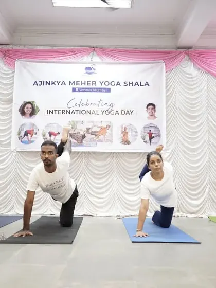 A performance by some of our dedicated students during the International Yoga Day event.