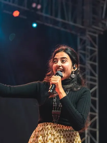 Pointing to the crowd, because the show is for you. Interacting with the audience is one of my favorite things to do during a live concert.