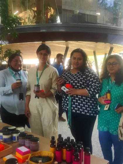 Happy customers from my pop-up at Titan. It's always wonderful to meet new people and introduce them to the world of natural, handmade skincare.