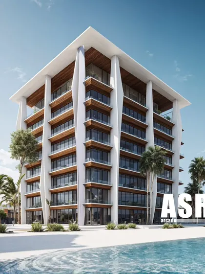 A daytime view of the Koh Lanta project. Nestled near the shore, the complex features open layouts and sea-facing views, offering a relaxed, resort-style experience in a contemporary architectural shell.
