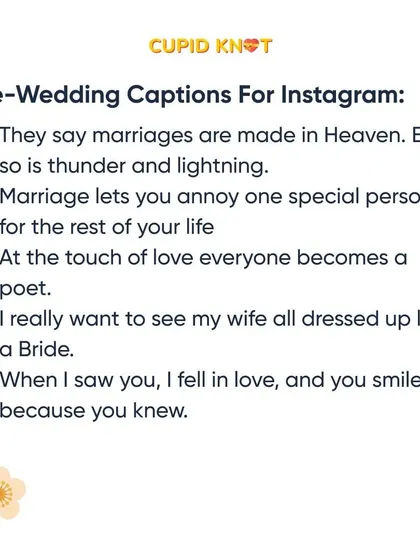 For all the excitement leading up to the big day, here are some witty and romantic pre-wedding captions.