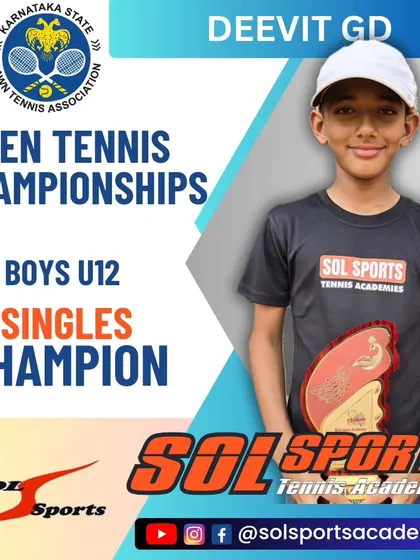 Huge congratulations to Deevit GD for securing the singles title at the Open Tennis Championships. Holding that trophy is a testament to his incredible skill and determination.