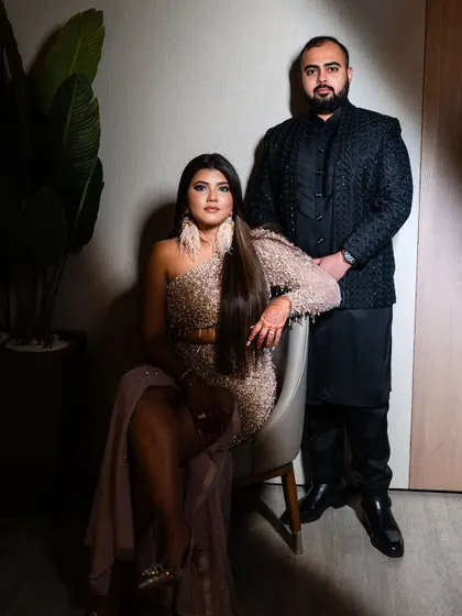Another powerful couple portrait. They look so chic and stylish together.