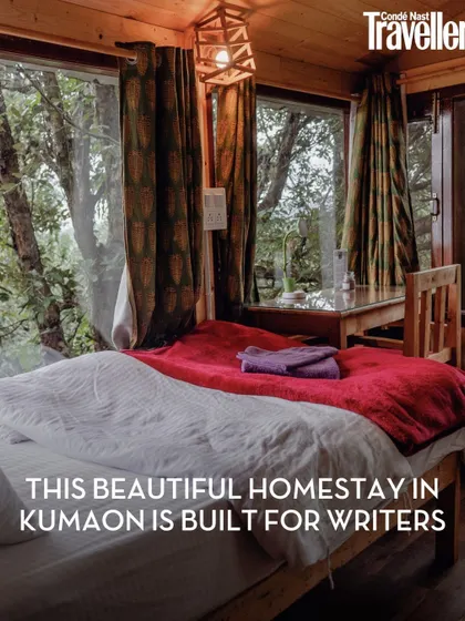 As featured in Condé Nast Traveller, this is one of our beautiful rooms built for writers, with large windows that bring the outside in.