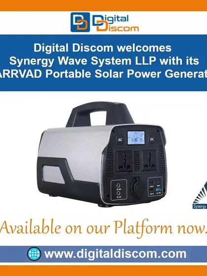 The SARRVAD Portable Solar Power Generator from Synergy Wave System LLP is a compact and powerful solution for on-the-go power needs, perfect for camping, fieldwork, or emergency backup.