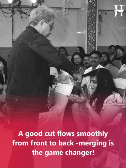 Here is a pro tip I shared during a live demo. A good cut is not just about the front or back, it must flow smoothly. Merging the sections is the game changer.