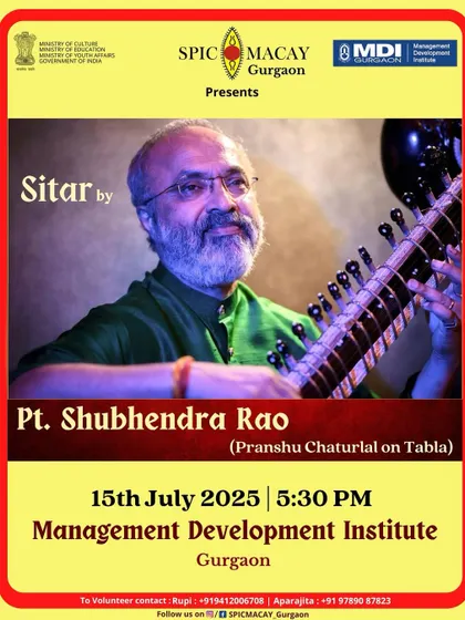 This poster announces a performance at the Management Development Institute in Gurgaon. It is always interesting to present our classical music to students of different disciplines, like management, and show its universal principles.