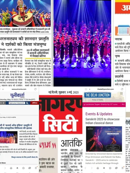 More press clippings from various publications like Dainik Jagran and The Delhi Junction, highlighting our recent performances.