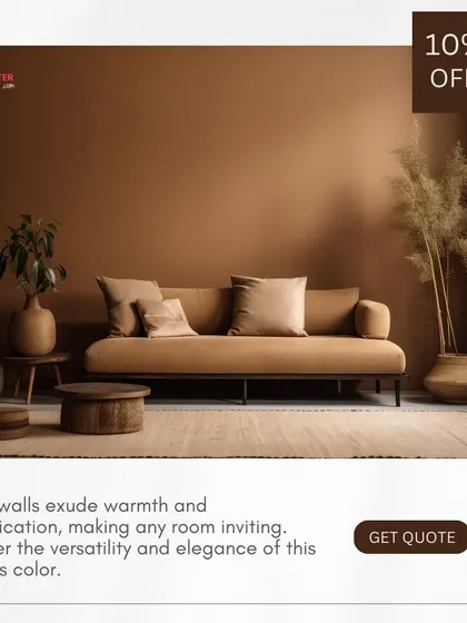 Brown walls create a feeling of warmth, comfort, and sophistication. This living room, painted in a rich brown, feels cozy and inviting, proving the timeless elegance of this colour.