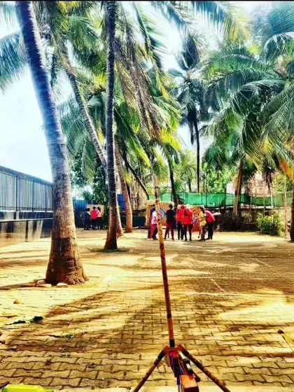 Another perspective of our outdoor range, with students gathering for instruction in the background.