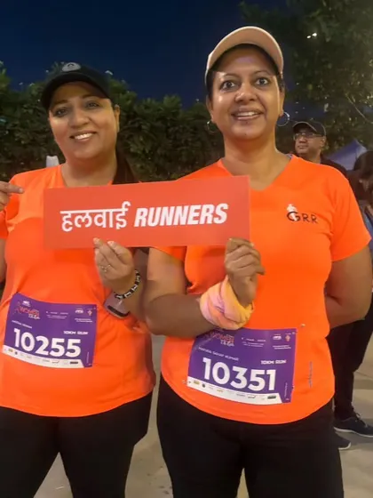 "Halwai Runners" - a fun moment captured at the Women 10K Run. We run hard, but we never forget to have fun.