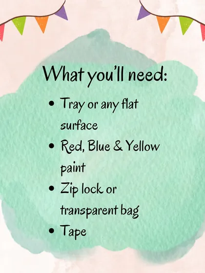 Explore the magic of color mixing with this simple paint-in-a-bag activity. It's a mess-free way to promote scientific thinking and develop hand-eye coordination.