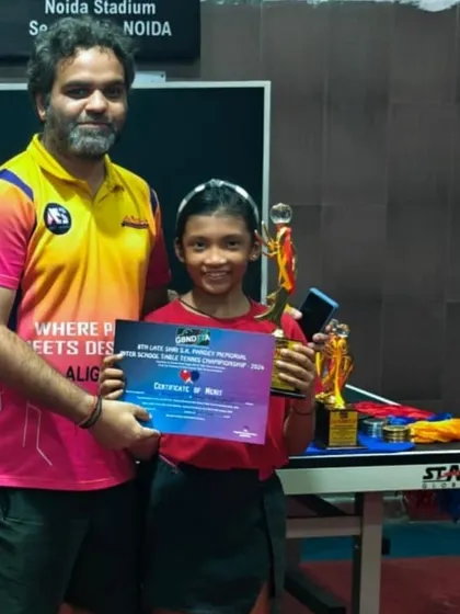A proud moment for one of our girl champions. Her hard work and practice really showed during the tournament.