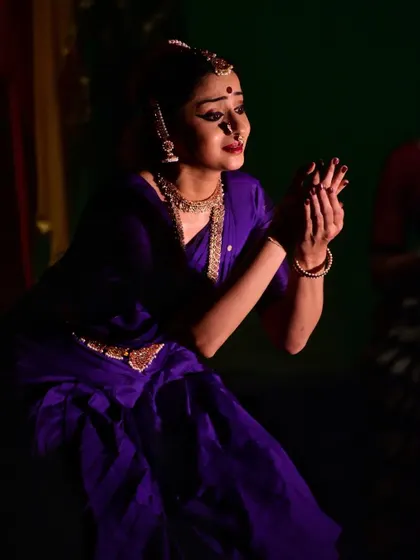 An expressive moment from my production "MAANINI," which explores the various moods of a Nayika in love, from expectation to disappointment.