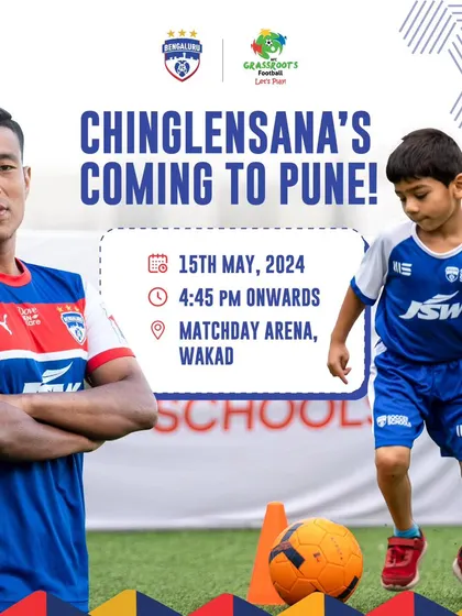 Chinglensana is coming to Pune! Announcing a special event for AFC Grassroots Day at Matchday Arena, Wakad, with the BFC and India defender.