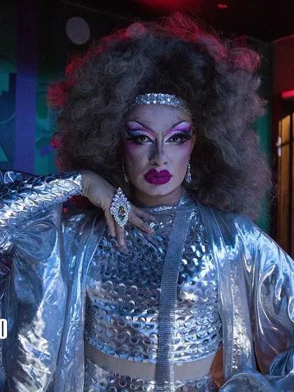 A stunning portrait of a drag artist backstage at Bollywood Disco. The creativity and glamour they bring to the party is a huge part of the experience.