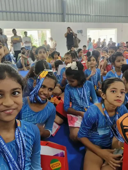 A snapshot from the 5th IGCI Artistic Gymnastics Invitational Meet. We are so proud of all our young athletes who participated, showcasing their hard work and dedication.