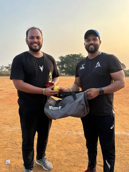 Another award presentation from our community cricket event. Recognizing hard work is part of our culture.