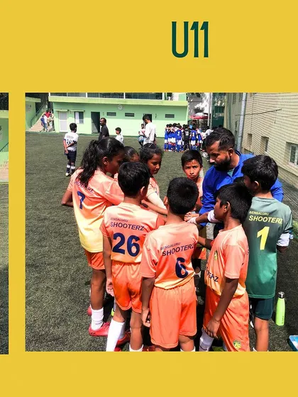 Our U-11 team in action during their YPL match against Shubodhaya FC, demonstrating their developing skills and teamwork.