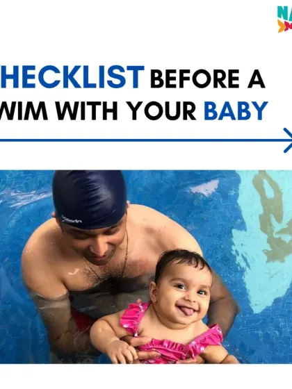 A handy checklist for parents before a swim with your baby.
