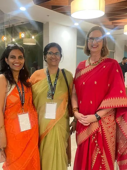 Networking with fellow attendees at the HT G20 event. Sharing ideas with leaders from different fields is always an enriching experience.