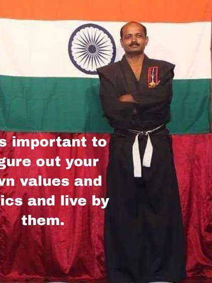 Standing before our flag, I am reminded that it is important to figure out your own values and live by them. Martial arts helps you build that personal code.