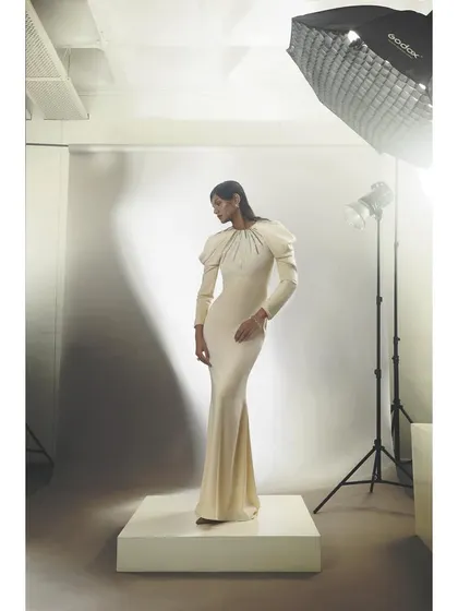 A slightly different pose from the same studio shoot. Offering clients a variety of poses and angles is a key part of a professional photography service.