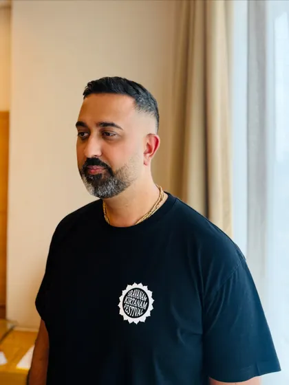 The profile view shows how the haircut and beard are balanced to create a flattering shape. It's about more than just cutting hair, it's about design.