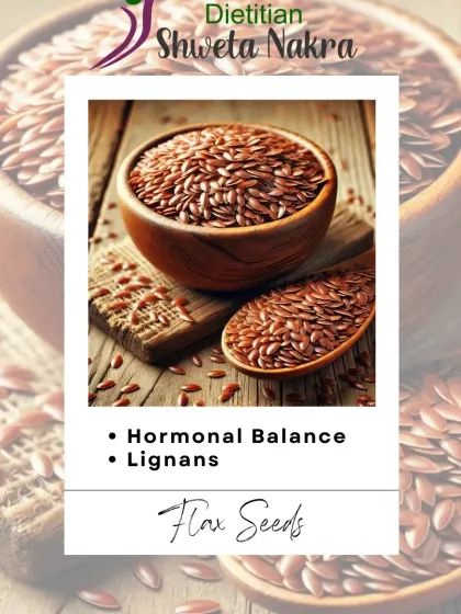 Flax seeds are a must for hormonal balance. They contain lignans, which are plant compounds that have estrogen like properties and can help regulate your hormones naturally.