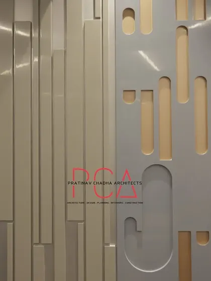 A detailed shot of the CNC-cut wall panels at StyleIn Homes, showing the precision and geometric patterns that add texture and visual interest.