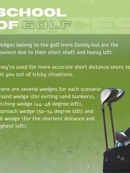 Wedges are specialized irons for your short game. We break down the different types, including the sand wedge, pitching wedge, and lob wedge, so you know which one to pull for tricky situations.